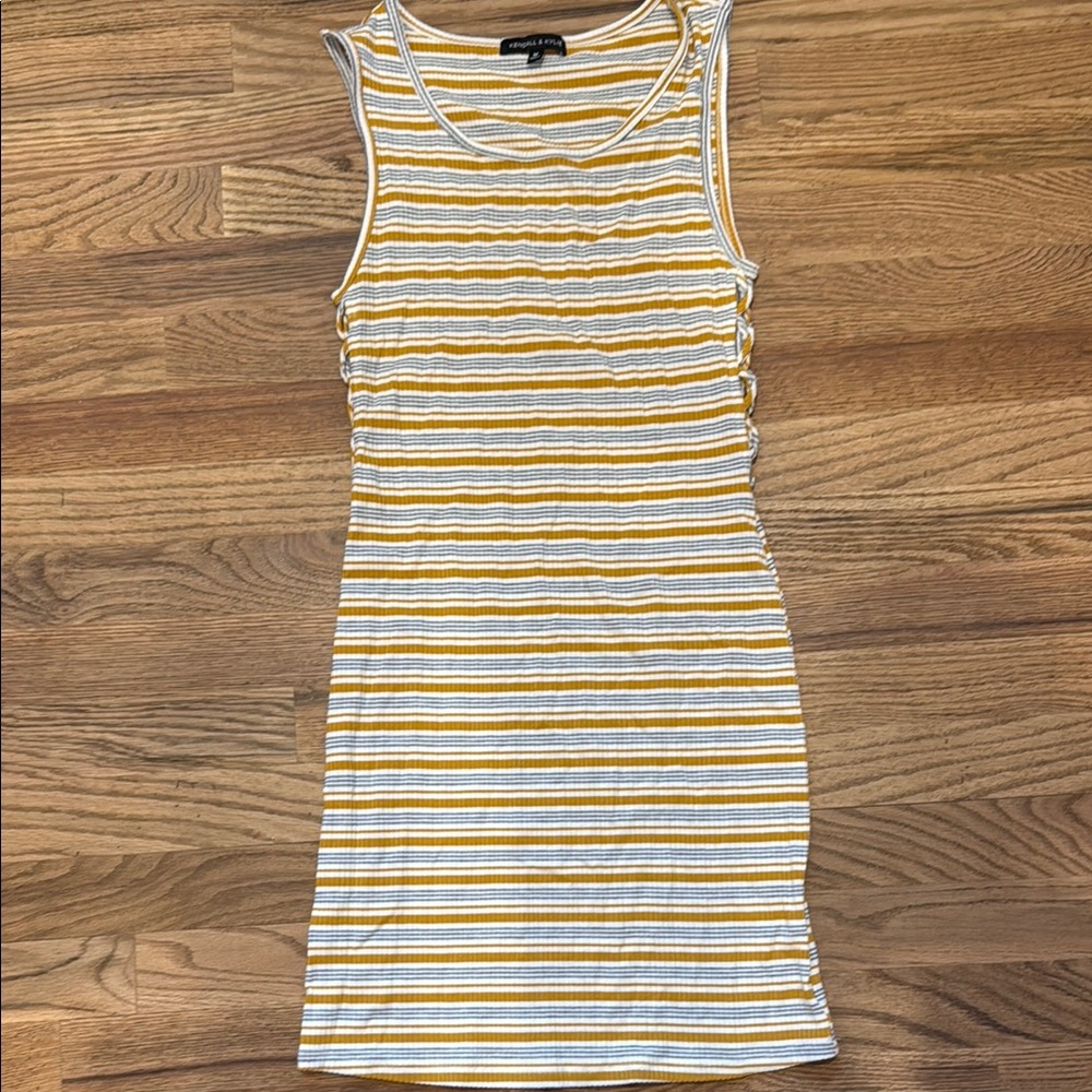 Striped Yellow and White Dress
